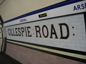 Arsenal Tube station, you can see the walls cause Arsenal aren't playing